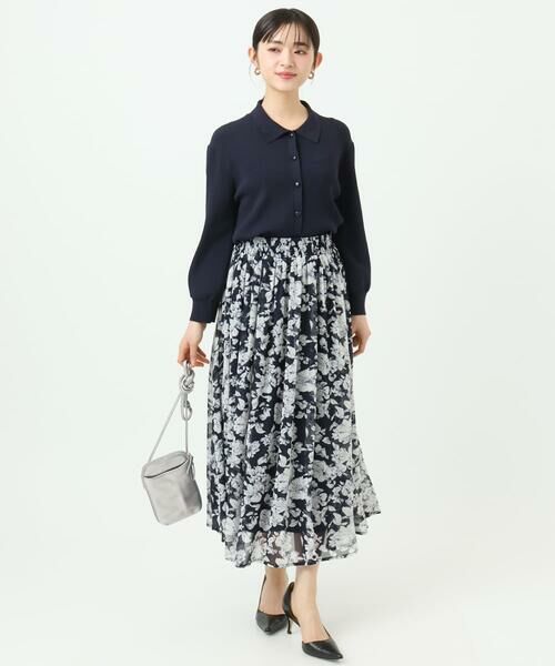 Maison de CINQ / メゾン ドゥ サンク ロング・マキシ丈スカート | 【小さいサイズ】花柄シフォンスカート/丈の長さが選べる/洗濯機で洗える/セットアップ対応 | 詳細26