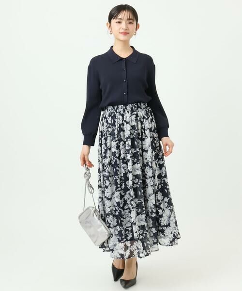 Maison de CINQ / メゾン ドゥ サンク ロング・マキシ丈スカート | 【小さいサイズ】花柄シフォンスカート/丈の長さが選べる/洗濯機で洗える/セットアップ対応 | 詳細27