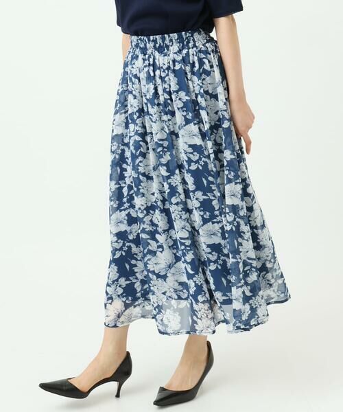 Maison de CINQ / メゾン ドゥ サンク ロング・マキシ丈スカート | 【小さいサイズ】花柄シフォンスカート/丈の長さが選べる/洗濯機で洗える/セットアップ対応 | 詳細9