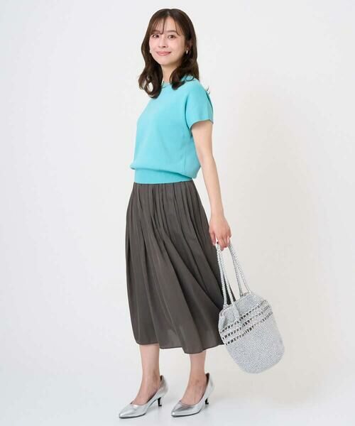 Maison de CINQ / メゾン ドゥ サンク ロング・マキシ丈スカート | 【小さいサイズ】サテンプリーツスカート/UVカット/洗える | 詳細29