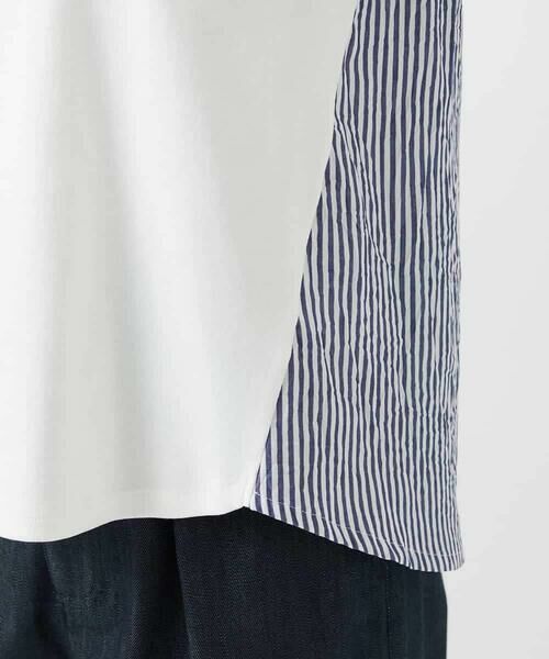 Maison de CINQ / メゾン ドゥ サンク カットソー | [セットアップ対応]ストライプキャッチワッシャーTブラウス | 詳細12