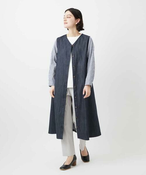 Maison de CINQ / メゾン ドゥ サンク カットソー | [セットアップ対応]ストライプキャッチワッシャーTブラウス | 詳細25