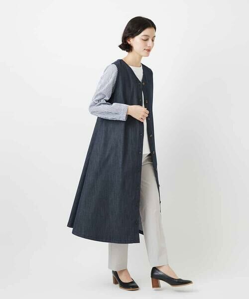 Maison de CINQ / メゾン ドゥ サンク カットソー | [セットアップ対応]ストライプキャッチワッシャーTブラウス | 詳細26