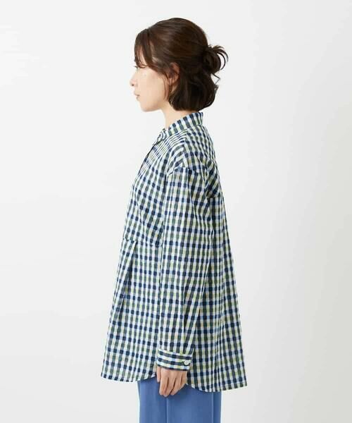 Maison de CINQ / メゾン ドゥ サンク チュニック | 塩縮ギンガムプリントチュニックブラウス | 詳細16