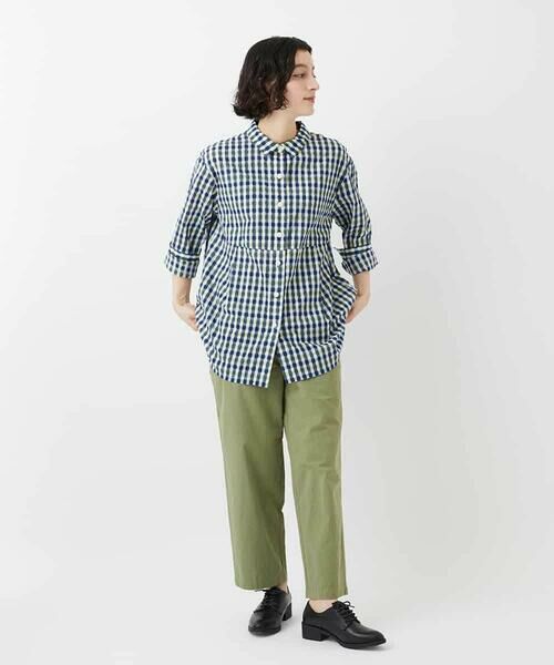 Maison de CINQ / メゾン ドゥ サンク チュニック | 塩縮ギンガムプリントチュニックブラウス | 詳細30