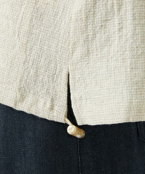 Maison de CINQ / メゾン ドゥ サンク シャツ・ブラウス | 千鳥格子柄リネンコットンブラウス | 詳細18