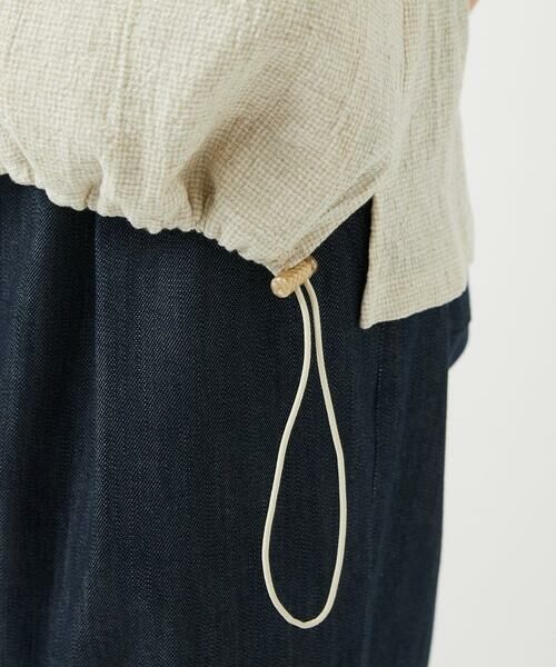 Maison de CINQ / メゾン ドゥ サンク シャツ・ブラウス | 千鳥格子柄リネンコットンブラウス | 詳細19