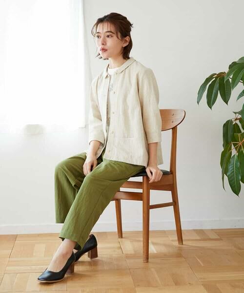 Maison de CINQ / メゾン ドゥ サンク シャツ・ブラウス | 千鳥格子柄リネンコットンブラウス | 詳細22