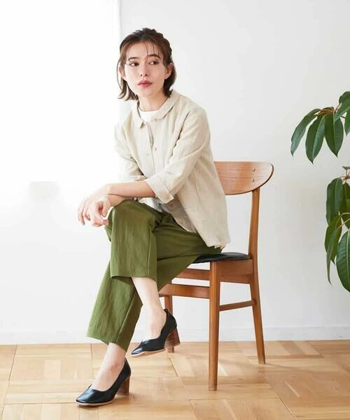 Maison de CINQ / メゾン ドゥ サンク シャツ・ブラウス | 千鳥格子柄リネンコットンブラウス | 詳細24