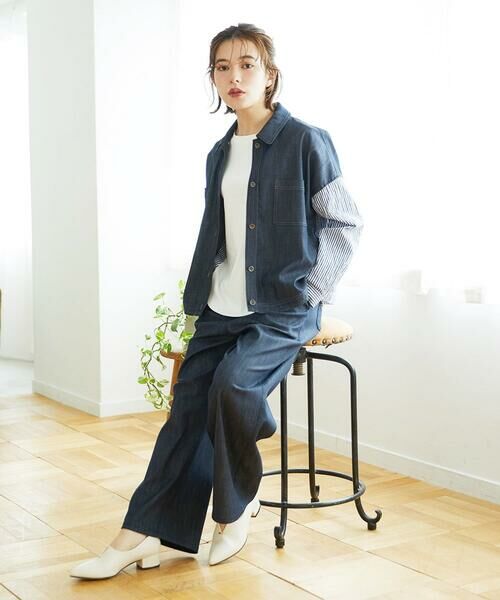 Maison de CINQ / メゾン ドゥ サンク セットアップ | [セットアップ対応]スラブシャンブレーデニムブルゾン | 詳細22