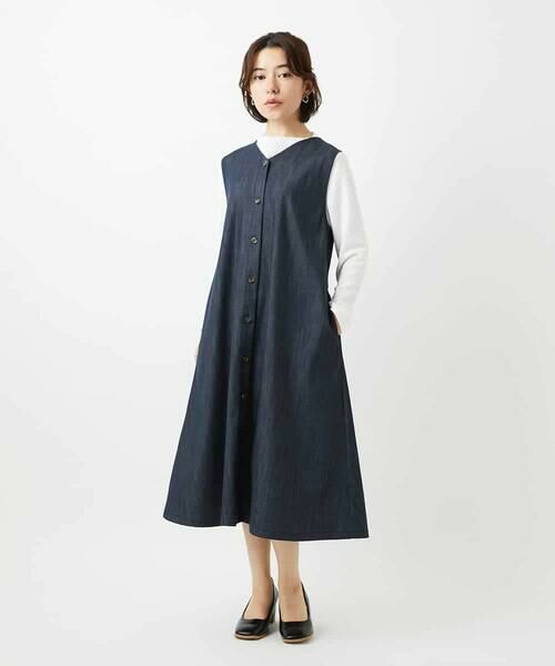 Maison de CINQ / メゾン ドゥ サンク ロング・マキシ丈スカート | [セットアップ対応]デニムライクジャンパースカート | 詳細18