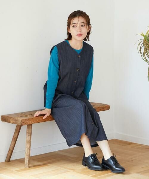 Maison de CINQ / メゾン ドゥ サンク ロング・マキシ丈スカート | [セットアップ対応]デニムライクジャンパースカート | 詳細22