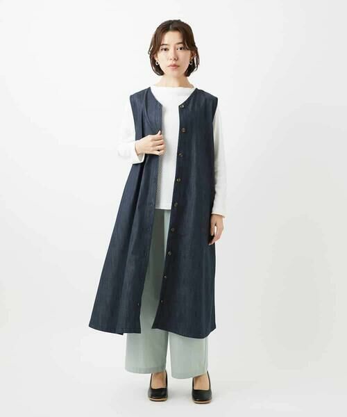 Maison de CINQ / メゾン ドゥ サンク ロング・マキシ丈スカート | [セットアップ対応]デニムライクジャンパースカート | 詳細25