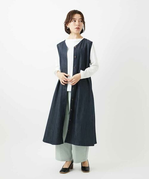 Maison de CINQ / メゾン ドゥ サンク ロング・マキシ丈スカート | [セットアップ対応]デニムライクジャンパースカート | 詳細26