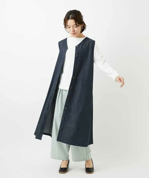 Maison de CINQ / メゾン ドゥ サンク ロング・マキシ丈スカート | [セットアップ対応]デニムライクジャンパースカート | 詳細27