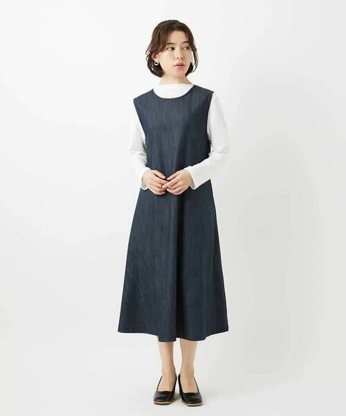 Maison de CINQ / メゾン ドゥ サンク ロング・マキシ丈スカート | [セットアップ対応]デニムライクジャンパースカート | 詳細30