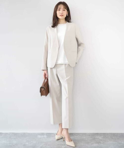 Maison de CINQ / メゾン ドゥ サンク セットアップ | 【小さいサイズ】ドライタッチストレッチ カラーレスジャケット/イージーケア/洗濯機で洗える | 詳細14