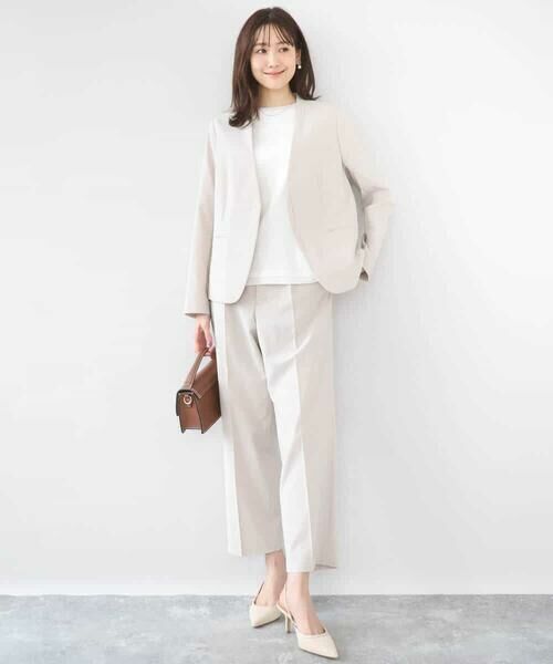 Maison de CINQ / メゾン ドゥ サンク セットアップ | 【小さいサイズ】ドライタッチストレッチ カラーレスジャケット/イージーケア/洗濯機で洗える | 詳細15