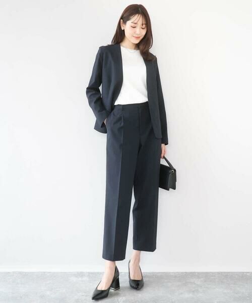 Maison de CINQ / メゾン ドゥ サンク セットアップ | 【小さいサイズ】ドライタッチストレッチ カラーレスジャケット/イージーケア/洗濯機で洗える | 詳細21