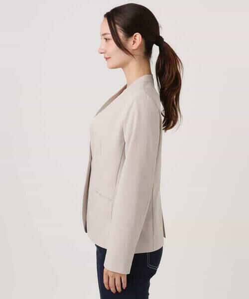 Maison de CINQ / メゾン ドゥ サンク セットアップ | 【小さいサイズ】ドライタッチストレッチ カラーレスジャケット/イージーケア/洗濯機で洗える | 詳細3