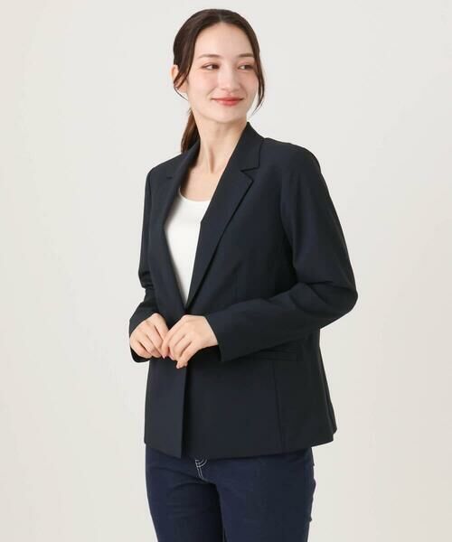 Maison de CINQ / メゾン ドゥ サンク セットアップ | 【小さいサイズ】ドライタッチストレッチ テーラードジャケット/イージーケア/洗濯機で洗える | 詳細1
