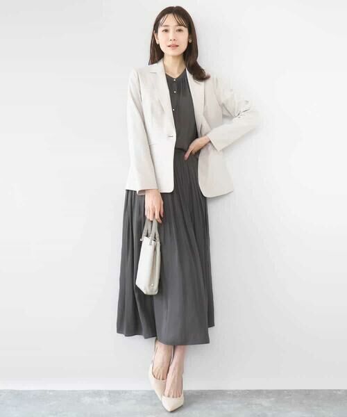 Maison de CINQ / メゾン ドゥ サンク セットアップ | 【小さいサイズ】ドライタッチストレッチ テーラードジャケット/イージーケア/洗濯機で洗える | 詳細19