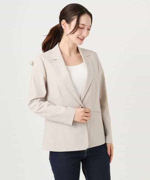 Maison de CINQ / メゾン ドゥ サンク セットアップ | 【小さいサイズ】ドライタッチストレッチ テーラードジャケット/イージーケア/洗濯機で洗える | 詳細2