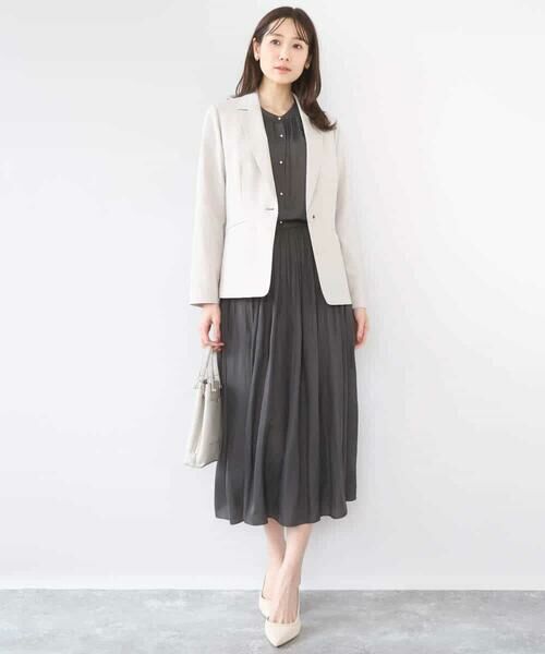 Maison de CINQ / メゾン ドゥ サンク セットアップ | 【小さいサイズ】ドライタッチストレッチ テーラードジャケット/イージーケア/洗濯機で洗える | 詳細20