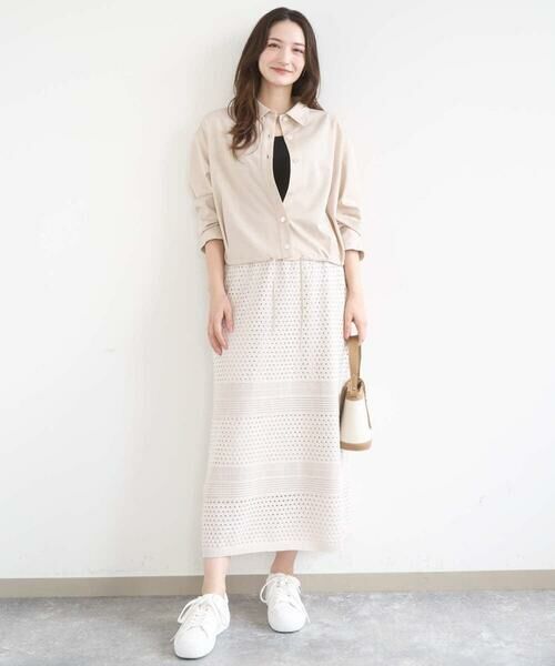 Maison de CINQ / メゾン ドゥ サンク タンクトップ | 【小さいサイズ】スクエアネックリブニットタンクトップ/UVカット/洗える | 詳細13