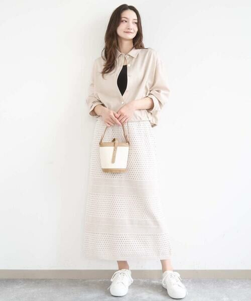 Maison de CINQ / メゾン ドゥ サンク タンクトップ | 【小さいサイズ】スクエアネックリブニットタンクトップ/UVカット/洗える | 詳細14