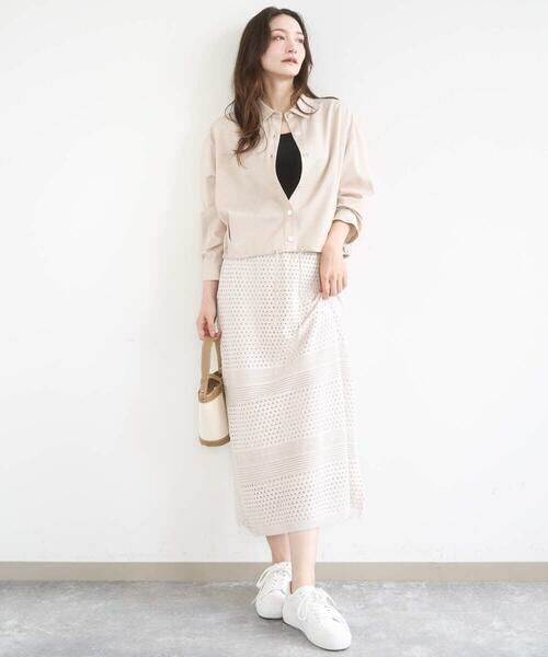 Maison de CINQ / メゾン ドゥ サンク タンクトップ | 【小さいサイズ】スクエアネックリブニットタンクトップ/UVカット/洗える | 詳細15