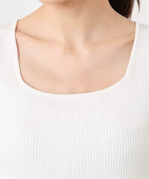 Maison de CINQ / メゾン ドゥ サンク タンクトップ | 【小さいサイズ】スクエアネックリブニットタンクトップ/UVカット/洗える | 詳細5