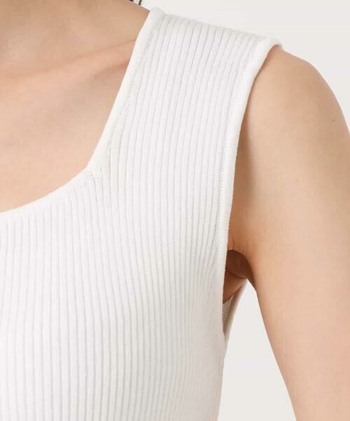 Maison de CINQ / メゾン ドゥ サンク タンクトップ | 【小さいサイズ】スクエアネックリブニットタンクトップ/UVカット/洗える | 詳細6