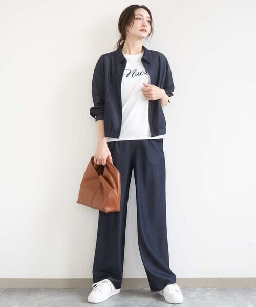 Maison de CINQ / メゾン ドゥ サンク その他アウター | 【小さいサイズ】[SANAGARAシリーズ]デニムライク 襟付きジップアップブルゾン/接触冷感/UVカット/洗濯機で洗える | 詳細13