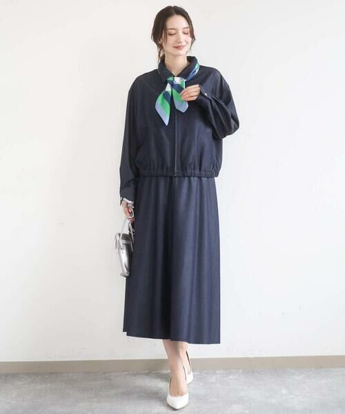 Maison de CINQ / メゾン ドゥ サンク その他アウター | 【小さいサイズ】[SANAGARAシリーズ]デニムライク 襟付きジップアップブルゾン/接触冷感/UVカット/洗濯機で洗える | 詳細14