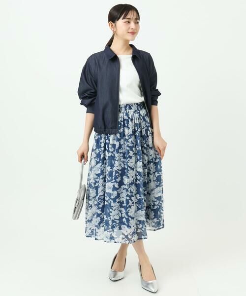 Maison de CINQ / メゾン ドゥ サンク その他アウター | 【小さいサイズ】[SANAGARAシリーズ]デニムライク 襟付きジップアップブルゾン/接触冷感/UVカット/洗濯機で洗える | 詳細25