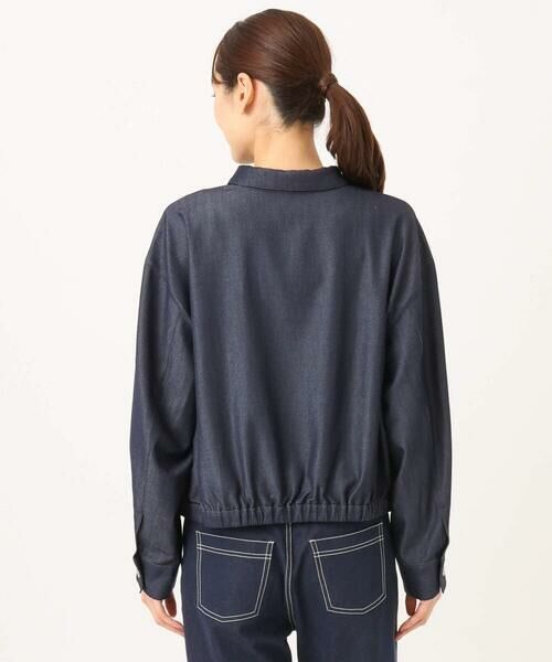 Maison de CINQ / メゾン ドゥ サンク その他アウター | 【小さいサイズ】[SANAGARAシリーズ]デニムライク 襟付きジップアップブルゾン/接触冷感/UVカット/洗濯機で洗える | 詳細4