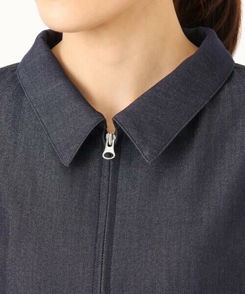 Maison de CINQ / メゾン ドゥ サンク その他アウター | 【小さいサイズ】[SANAGARAシリーズ]デニムライク 襟付きジップアップブルゾン/接触冷感/UVカット/洗濯機で洗える | 詳細5