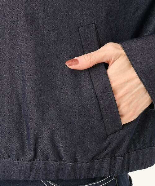 Maison de CINQ / メゾン ドゥ サンク その他アウター | 【小さいサイズ】[SANAGARAシリーズ]デニムライク 襟付きジップアップブルゾン/接触冷感/UVカット/洗濯機で洗える | 詳細7