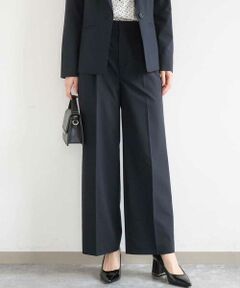 Maison de CINQ / メゾン ドゥ サンク チノ・ワークパンツ | 【小さいサイズ】ドライタッチストレッチ ワイドパンツ/イージーケア/洗濯機で洗える