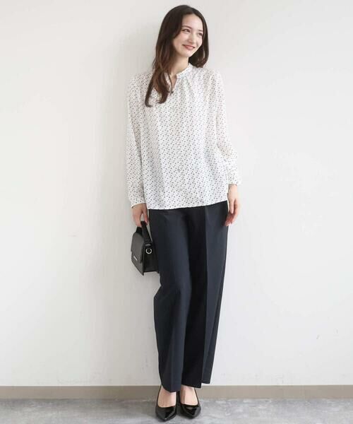 Maison de CINQ / メゾン ドゥ サンク チノ・ワークパンツ | 【小さいサイズ】ドライタッチストレッチ ワイドパンツ/イージーケア/洗濯機で洗える | 詳細16