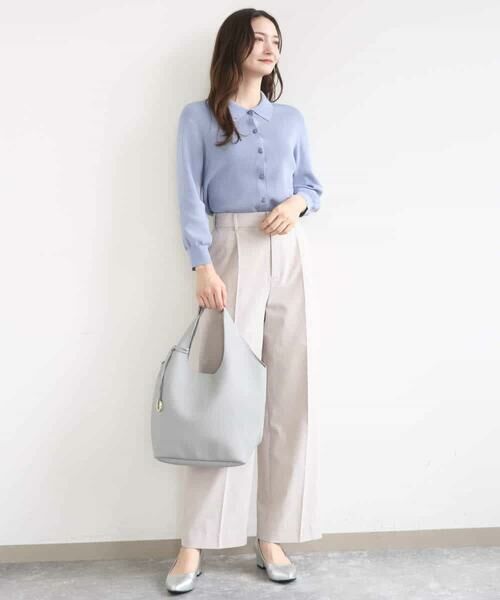 Maison de CINQ / メゾン ドゥ サンク チノ・ワークパンツ | 【小さいサイズ】ドライタッチストレッチ ワイドパンツ/イージーケア/洗濯機で洗える | 詳細17