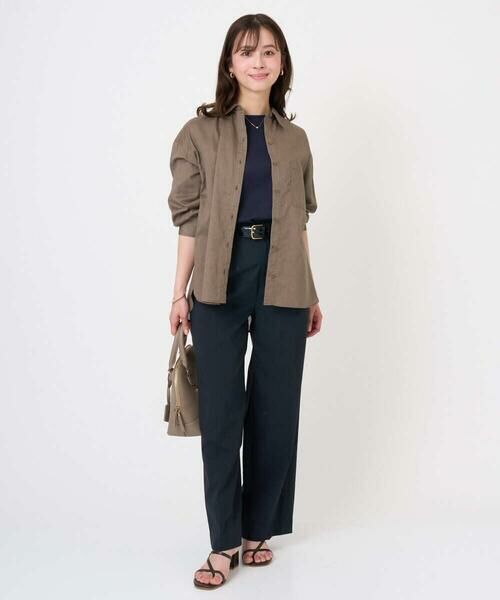 Maison de CINQ / メゾン ドゥ サンク チノ・ワークパンツ | 【小さいサイズ】ドライタッチストレッチ ワイドパンツ/イージーケア/洗濯機で洗える | 詳細19