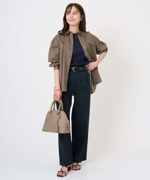 Maison de CINQ / メゾン ドゥ サンク チノ・ワークパンツ | 【小さいサイズ】ドライタッチストレッチ ワイドパンツ/イージーケア/洗濯機で洗える | 詳細20