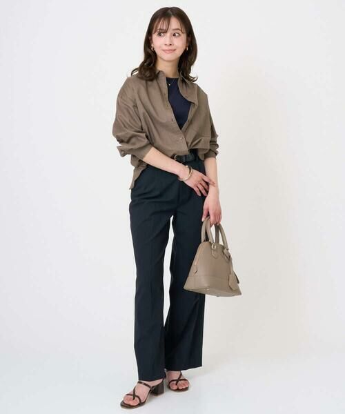 Maison de CINQ / メゾン ドゥ サンク チノ・ワークパンツ | 【小さいサイズ】ドライタッチストレッチ ワイドパンツ/イージーケア/洗濯機で洗える | 詳細21