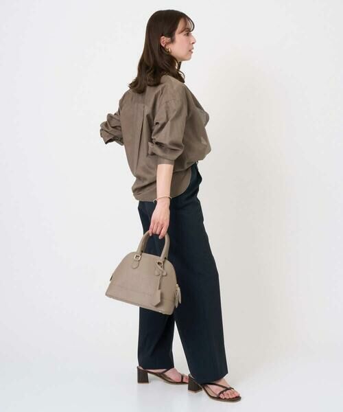 Maison de CINQ / メゾン ドゥ サンク チノ・ワークパンツ | 【小さいサイズ】ドライタッチストレッチ ワイドパンツ/イージーケア/洗濯機で洗える | 詳細24