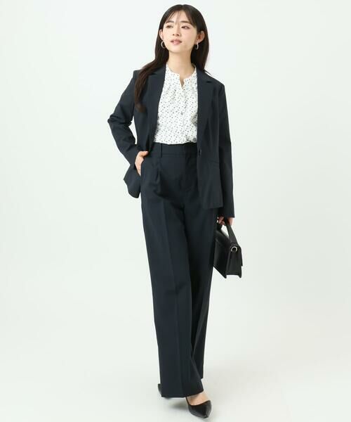 Maison de CINQ / メゾン ドゥ サンク チノ・ワークパンツ | 【小さいサイズ】ドライタッチストレッチ ワイドパンツ/イージーケア/洗濯機で洗える | 詳細25