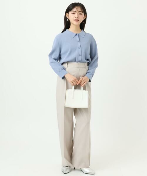 Maison de CINQ / メゾン ドゥ サンク チノ・ワークパンツ | 【小さいサイズ】ドライタッチストレッチ ワイドパンツ/イージーケア/洗濯機で洗える | 詳細28