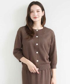 Maison de CINQ / メゾン ドゥ サンク ニット・セーター | 【小さいサイズ】アイレット編みニット/前後2way/洗える