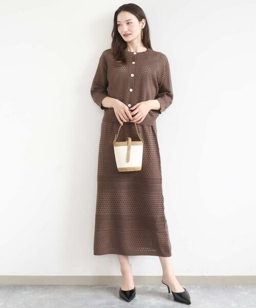 Maison de CINQ / メゾン ドゥ サンク ニット・セーター | 【小さいサイズ】アイレット編みニット/前後2way/洗える | 詳細12